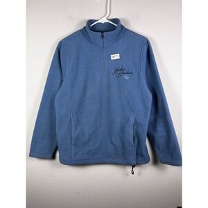 Harley Davidson Womens Fleece Quarter Zip Pullover Blue Pat Rogers Speedway M